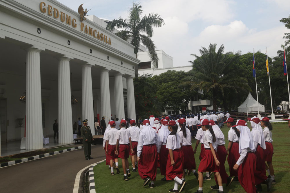 Students practice