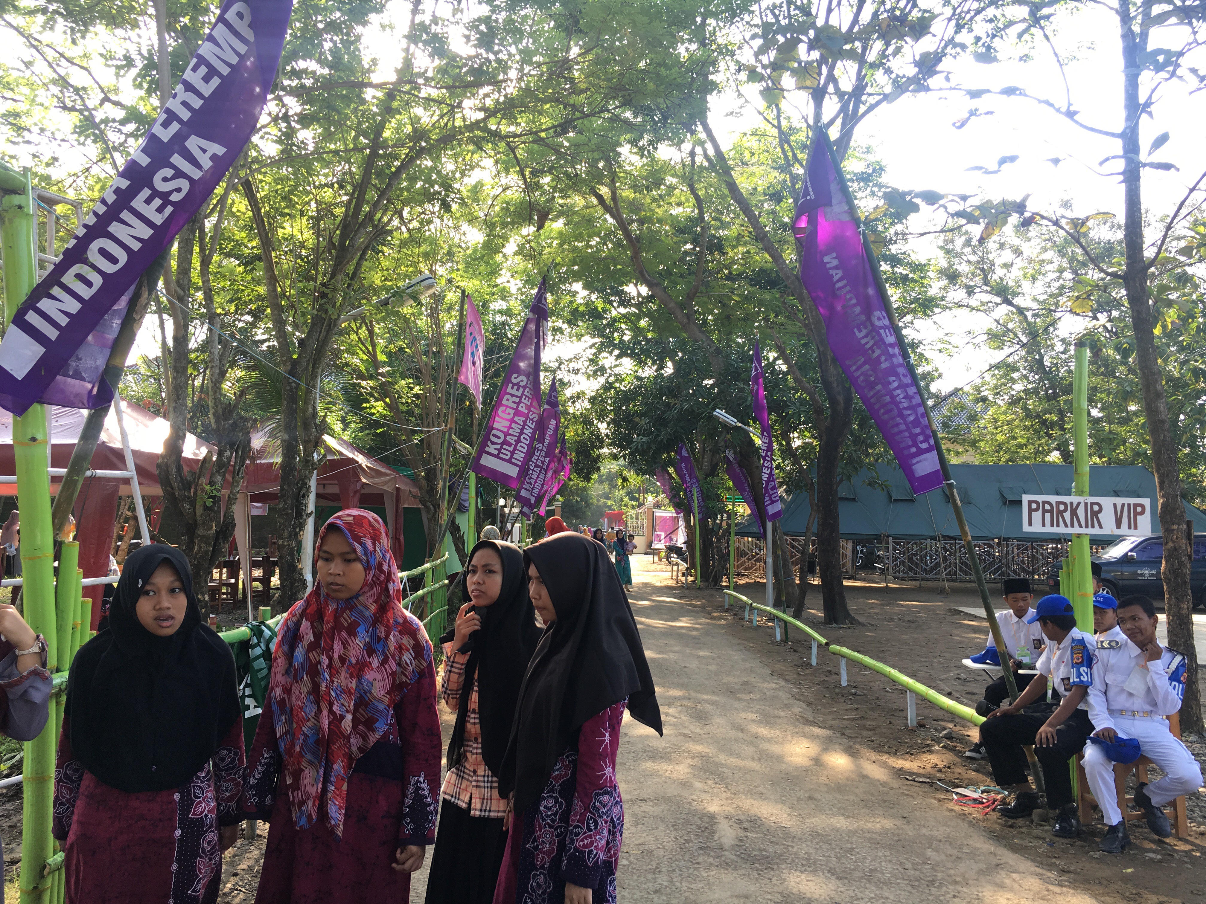 Students walk